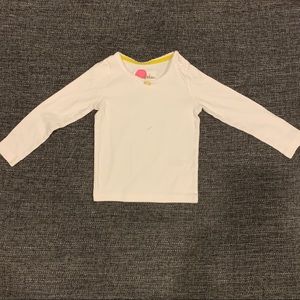 Mini Boden White Long Sleeve Top